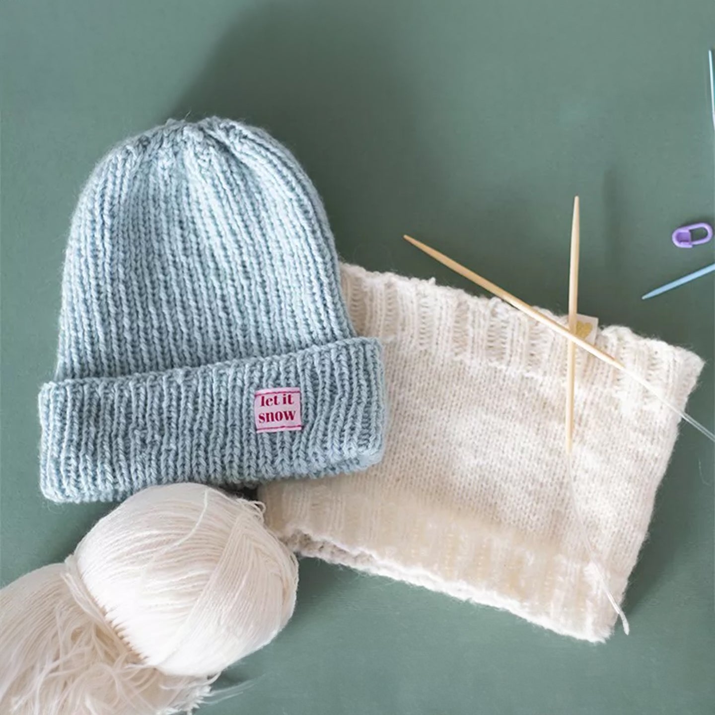 Kit DIY tricot bonnet d'hiver – Mieux Que Des Fleurs