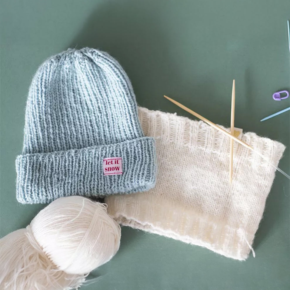 Kit DIY tricot bonnet d'hiver