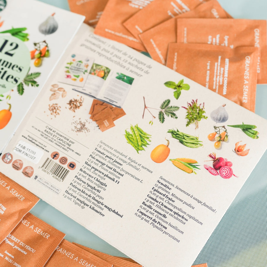 Coffret de 12 sachets de graines de légumes variés