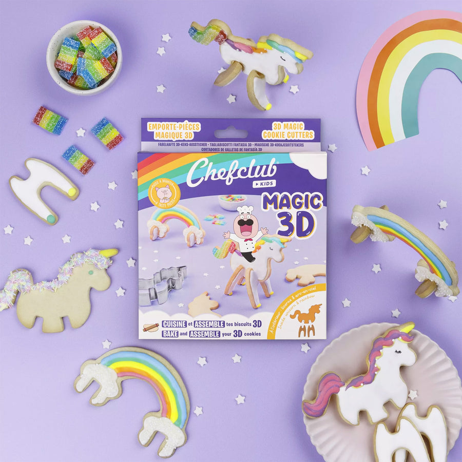 Emporte-pièce licorne en forme de biscuit coloré