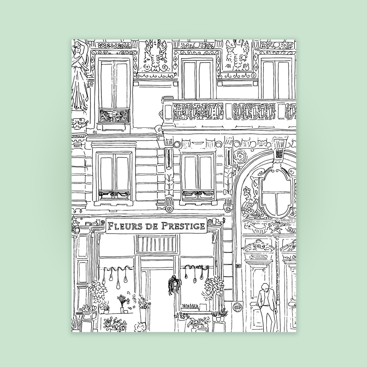 Cahier de coloriage Paris par Zoé De Las Cases