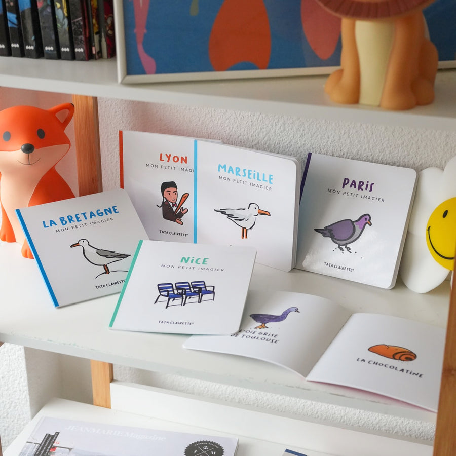 Livre imagier sur les villes avec illustrations colorées