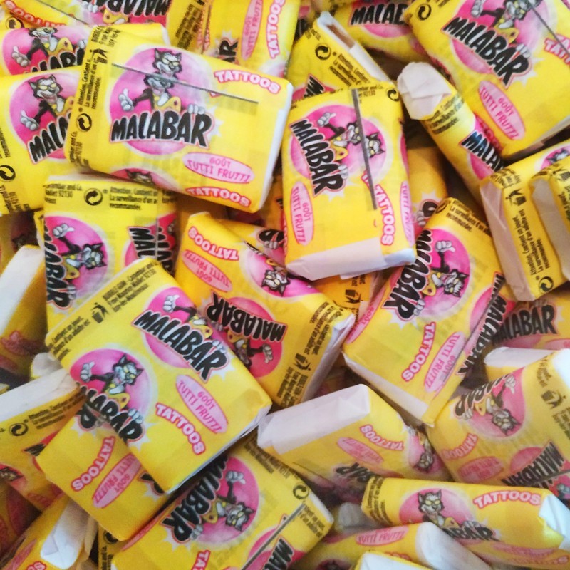 Paquet de 10 Malabars bi-goût avec motifs colorés