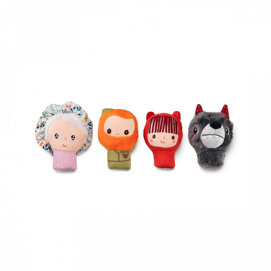 Marionnettes à doigts du Petit Chaperon Rouge en détail