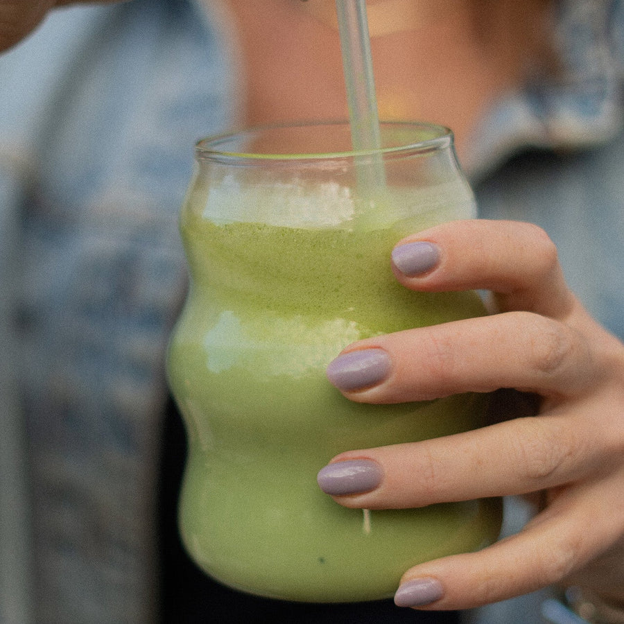 Sachet de Matcha aux champignons avec motif floral
