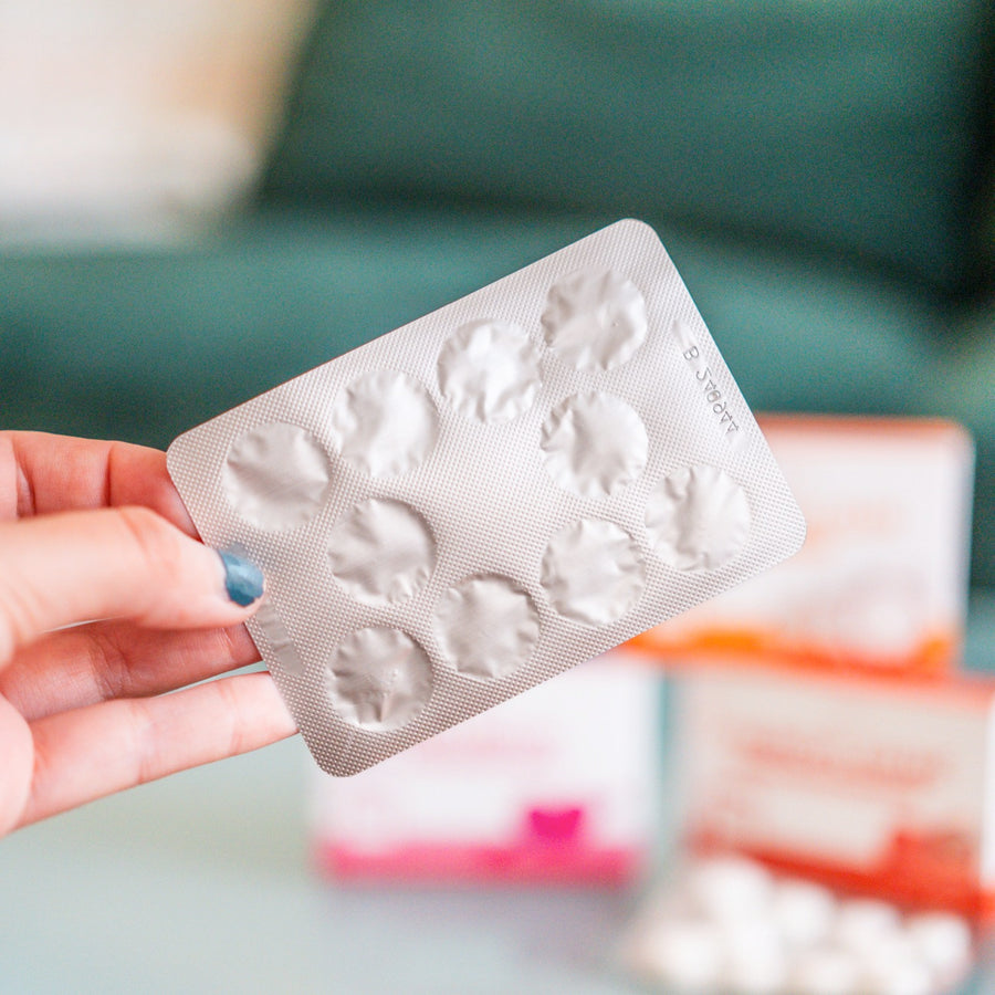 Comprimés Nuroflemme avec un design humoristique coloré.