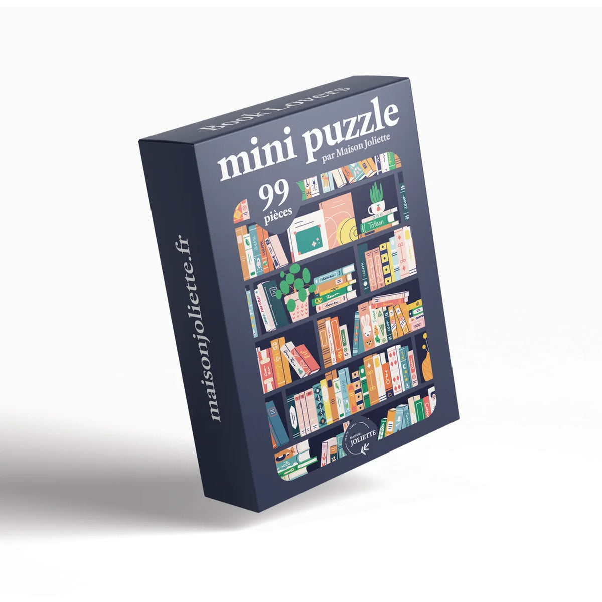 Mini puzzle représentant des livres colorés en gros plan