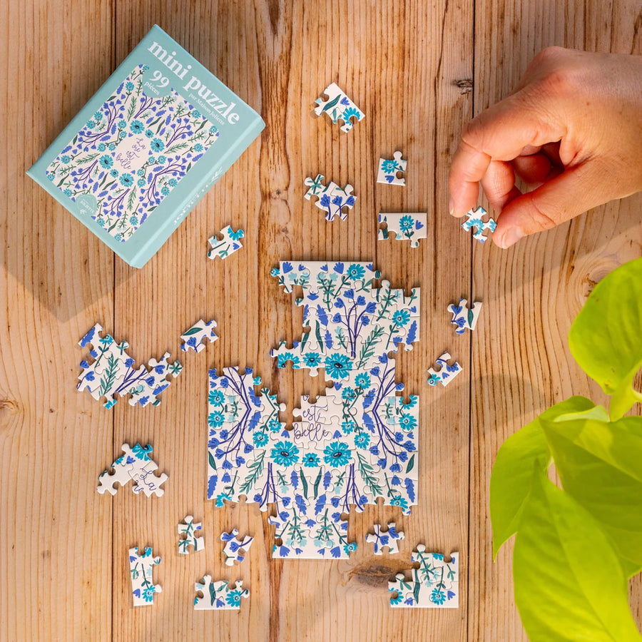 Mini puzzle 'La vie est belle' avec motifs colorés et joyeux