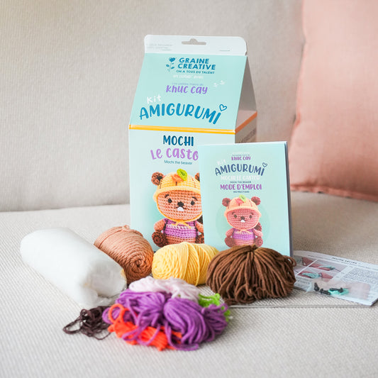 Kit DIY Crochet Amigurumi - Mochi le Castor