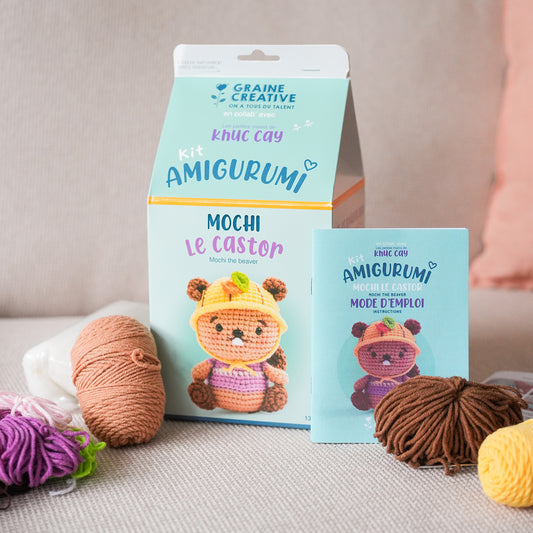 Kit DIY Crochet Amigurumi - Mochi le Castor