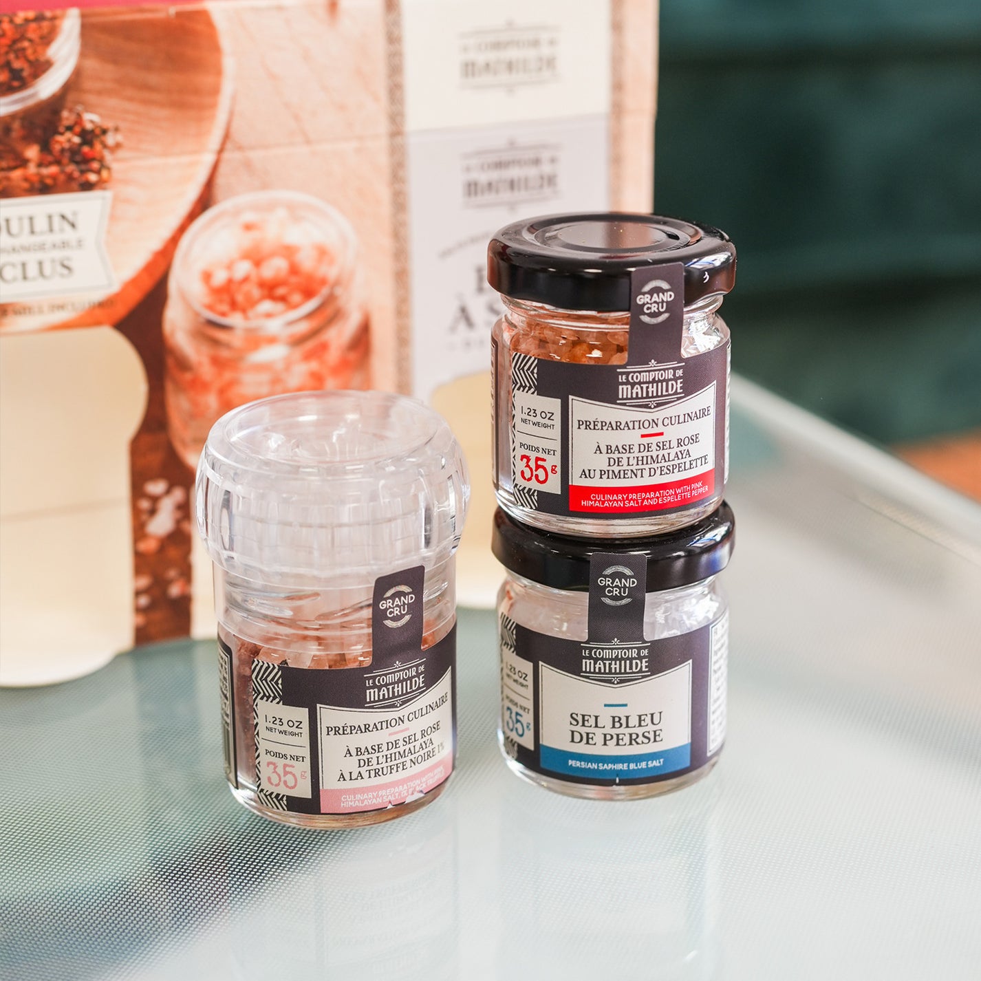 Coffret de moulin à sel et poivre avec design élégant