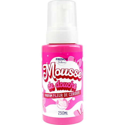 Mousse de douche fleur de cerisier en flacon élégant