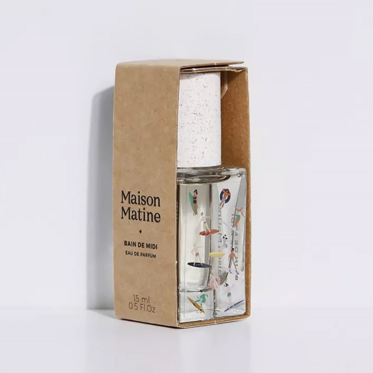 Flacon de parfum Bain de midi avec étiquette élégante