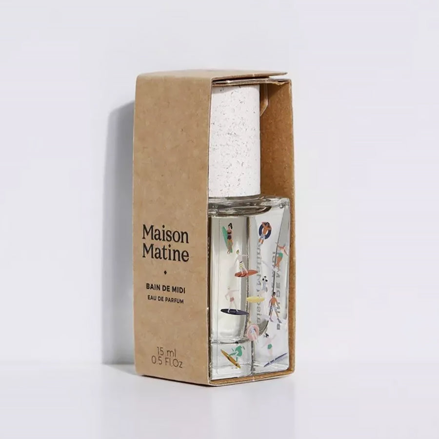 Flacon de parfum Bain de midi avec étiquette élégante