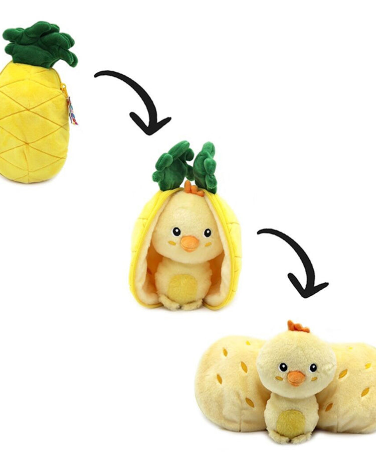 Peluche Nuggets le Poussin vue de face avec texture douce