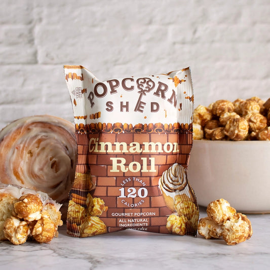 Popcorn au goût de cinnamon roll dans un sachet individuel