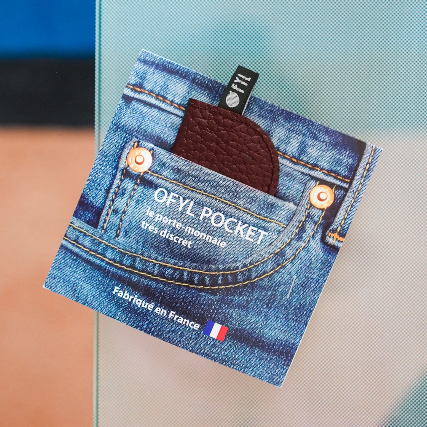 Porte monnaie minimaliste chocolat