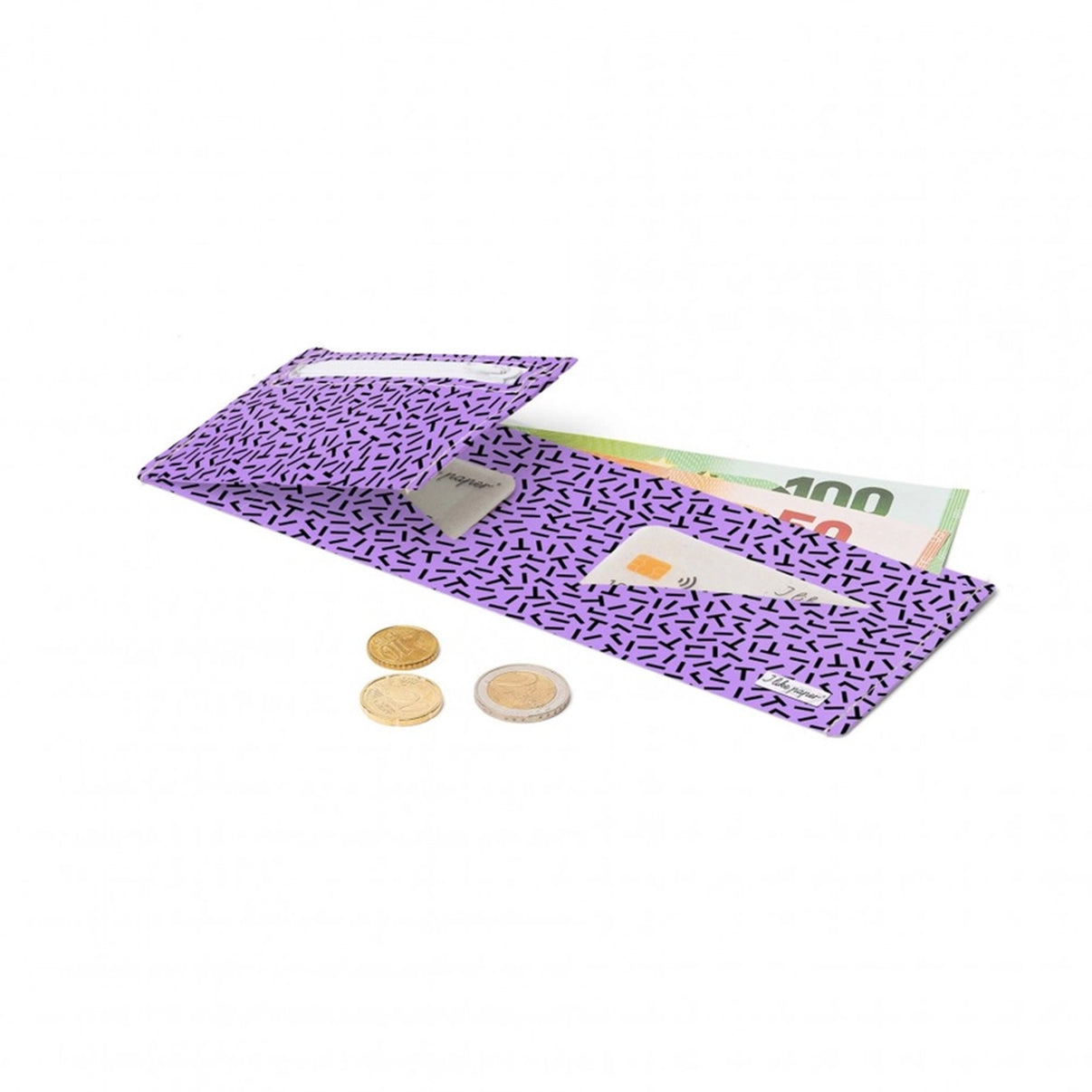 Portefeuille en carton avec texture unique et design rétro