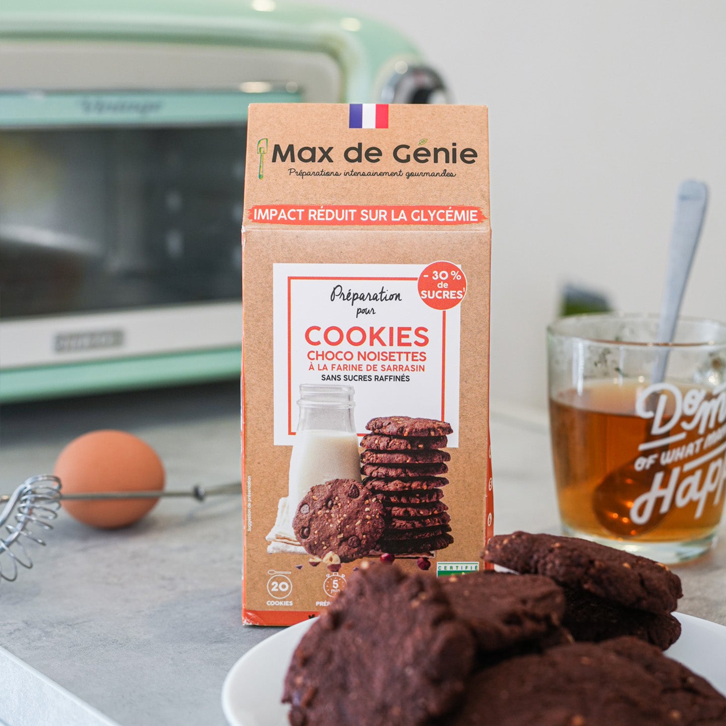 Kit DIY pour faire des cookies chocolat noisettes - Mieux Que Des Fleurs - 4
