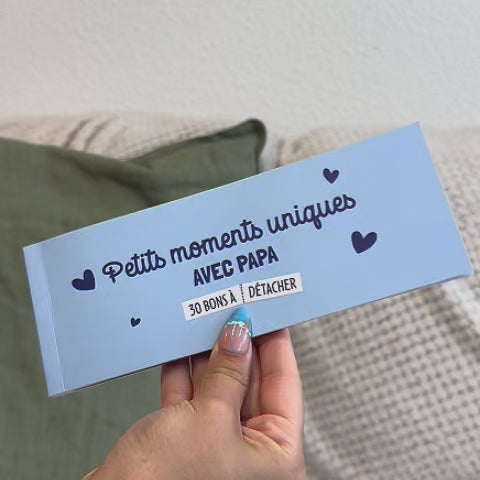 Vidéo du chéquier des petits moments uniques avec Papa