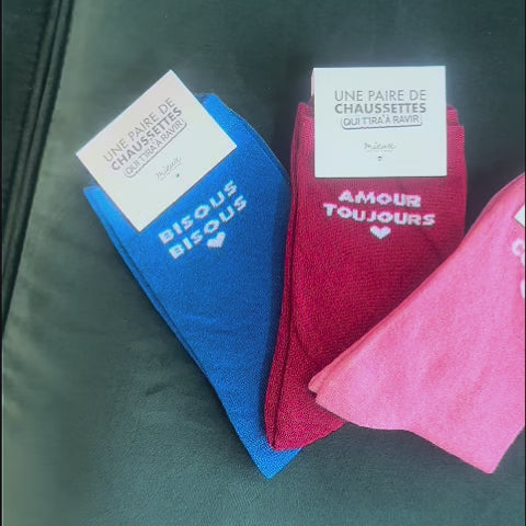 Chaussettes à message pailletées