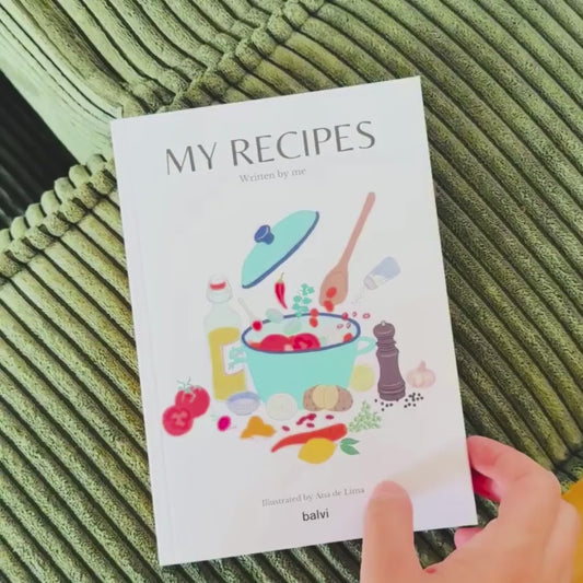 Vidéo de présentation du carnet de recettes illustré à compléter