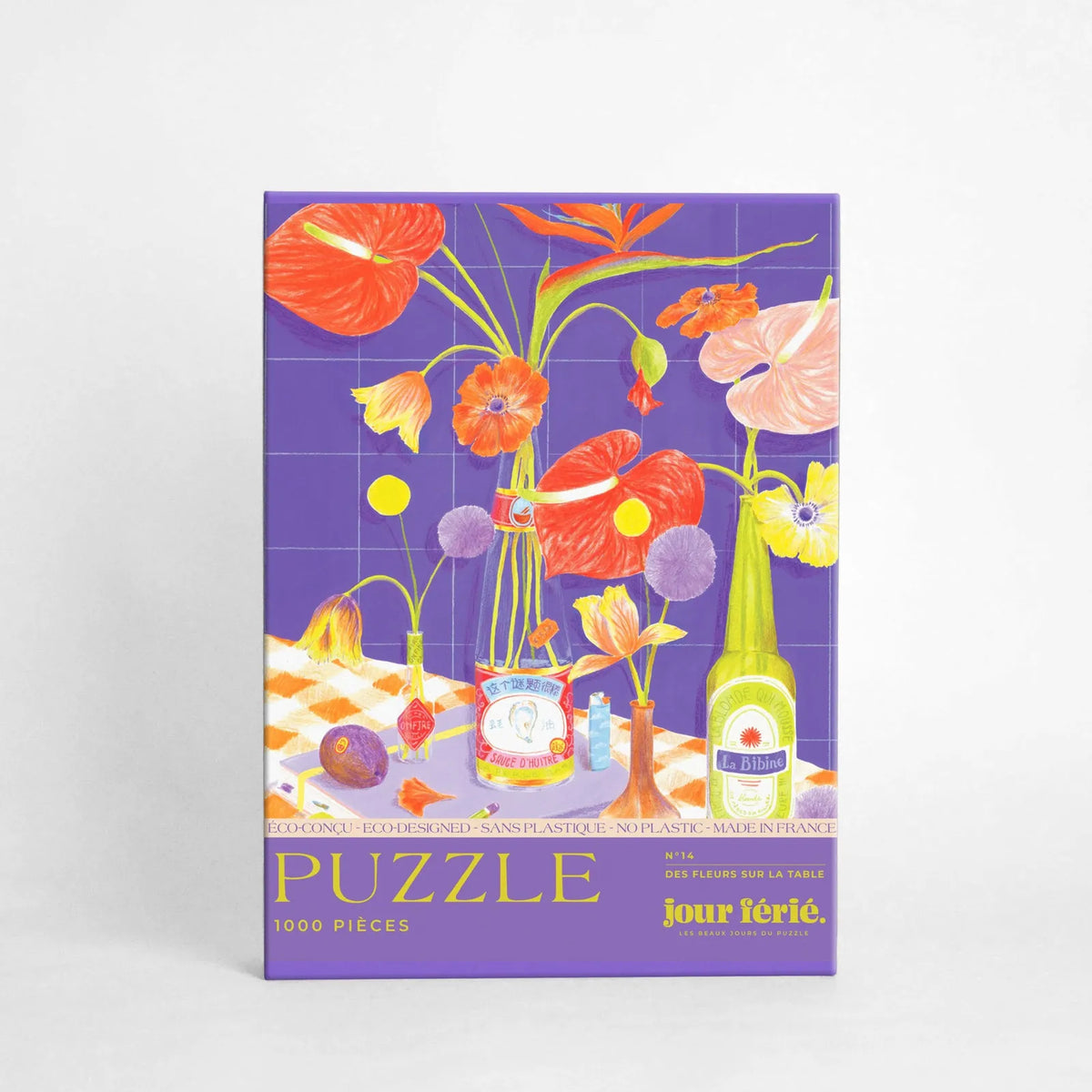 Puzzle 500 pièces avec une scène florale colorée en gros plan