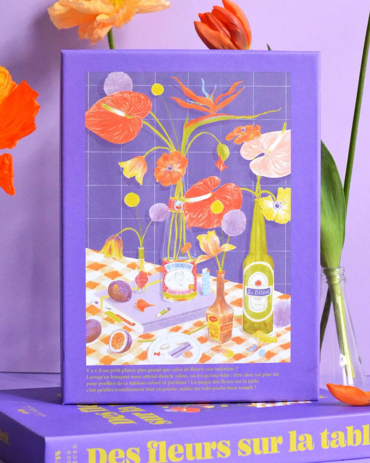 Puzzle 500 pièces avec une scène florale colorée en gros plan