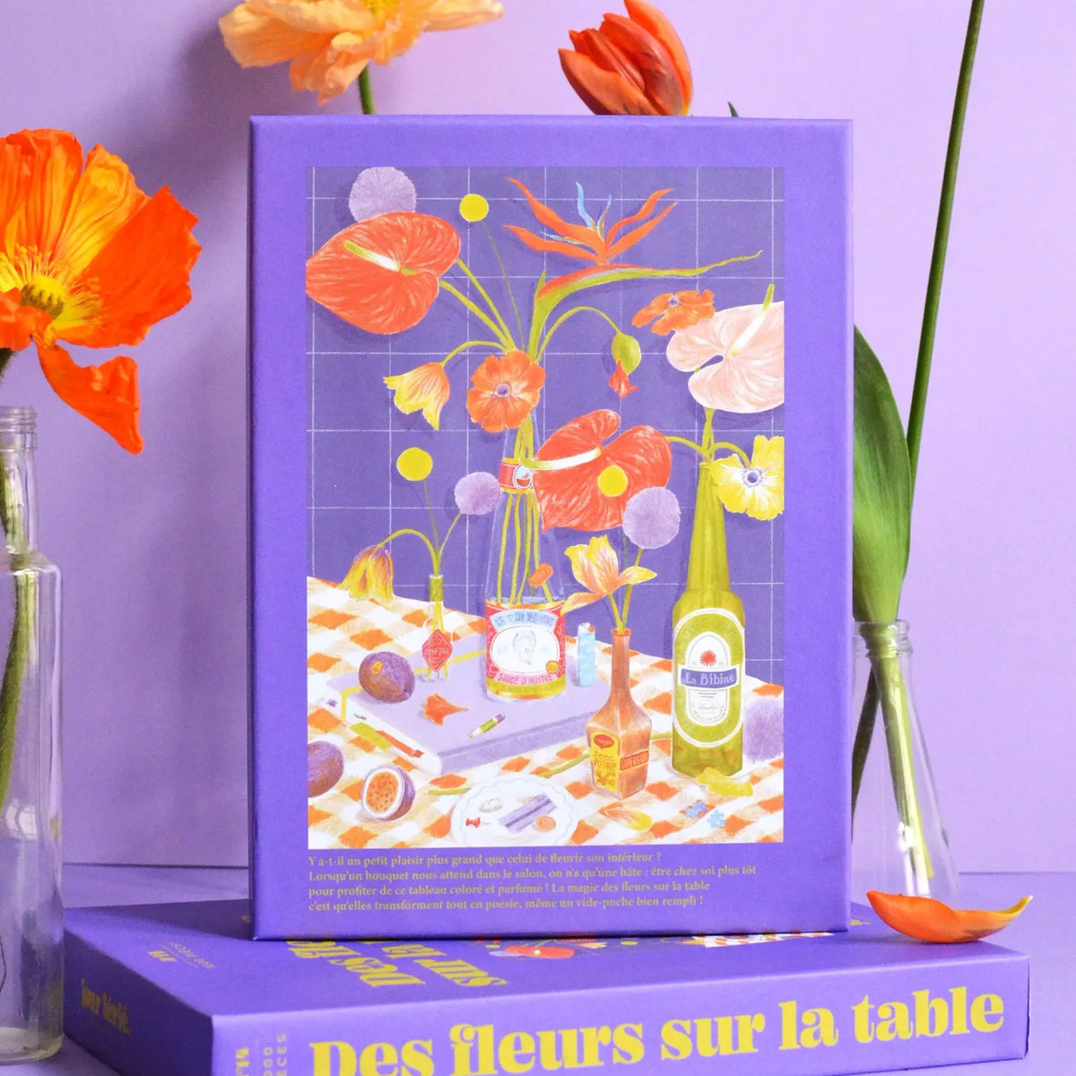 Puzzle 500 pièces avec une scène florale colorée en gros plan