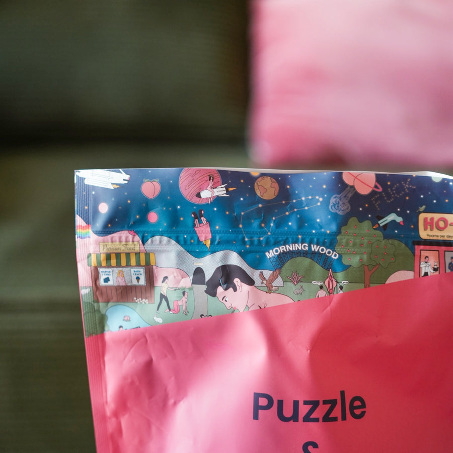 Puzzle sexy de 1000 pièces avec motifs suggestifs en gros plan.