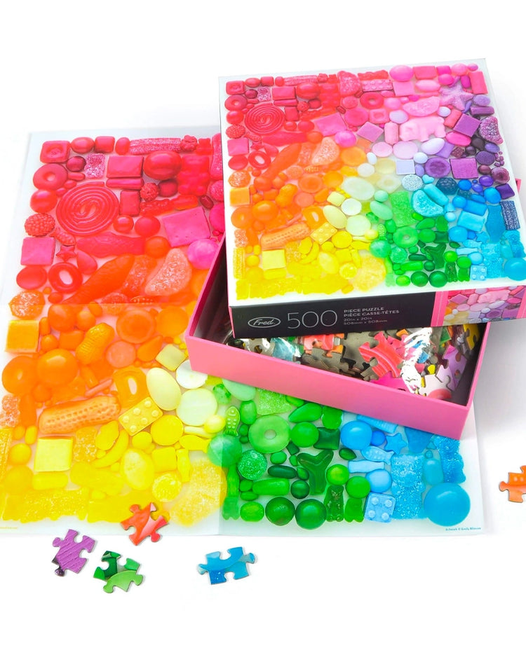 Vue rapprochée des pièces du puzzle spectre du sucre