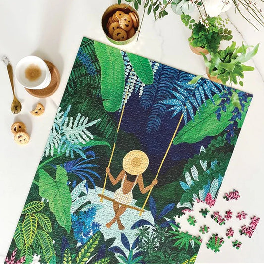 Puzzle Jungle avec motifs colorés de la faune et flore