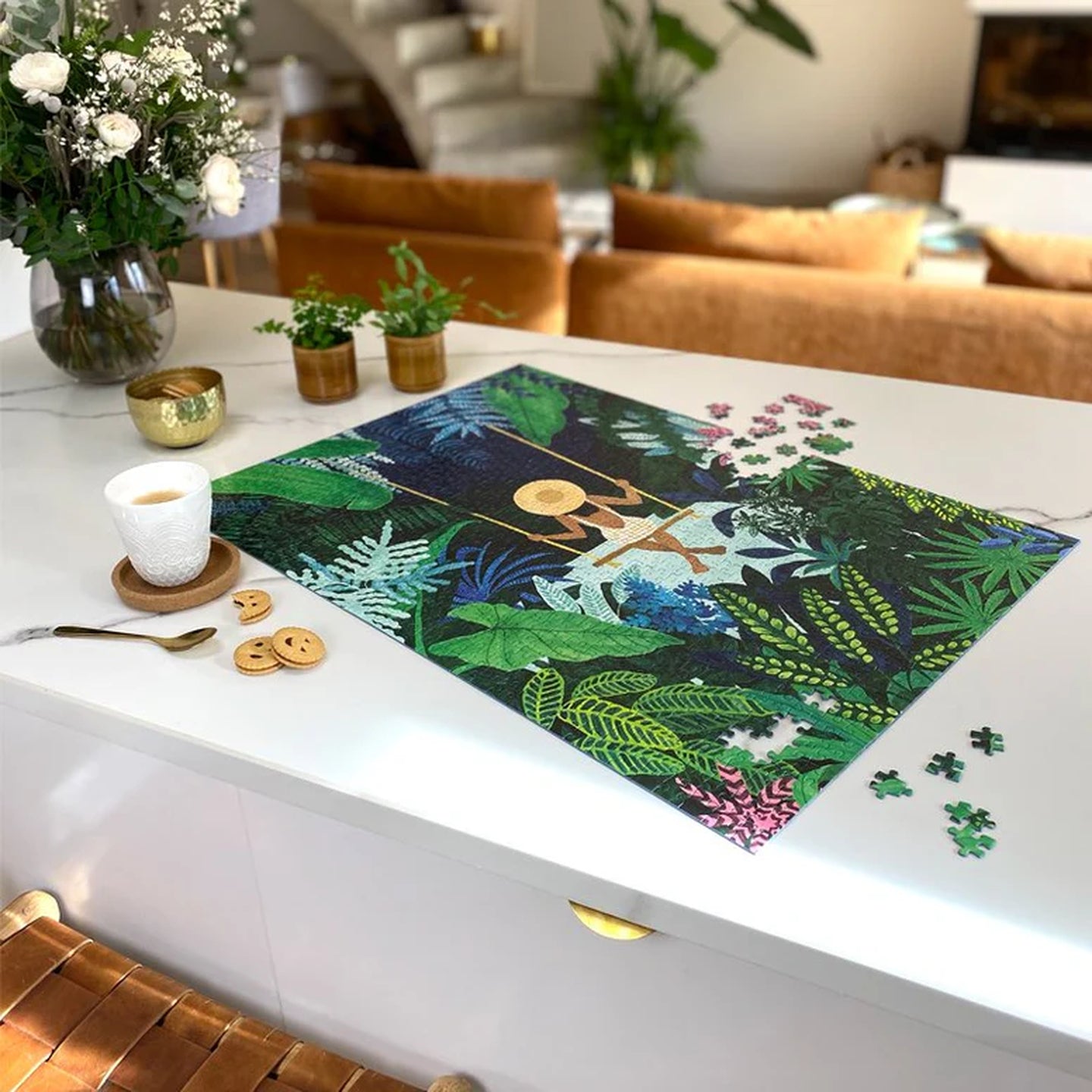 Puzzle Jungle avec motifs colorés de la faune sauvage