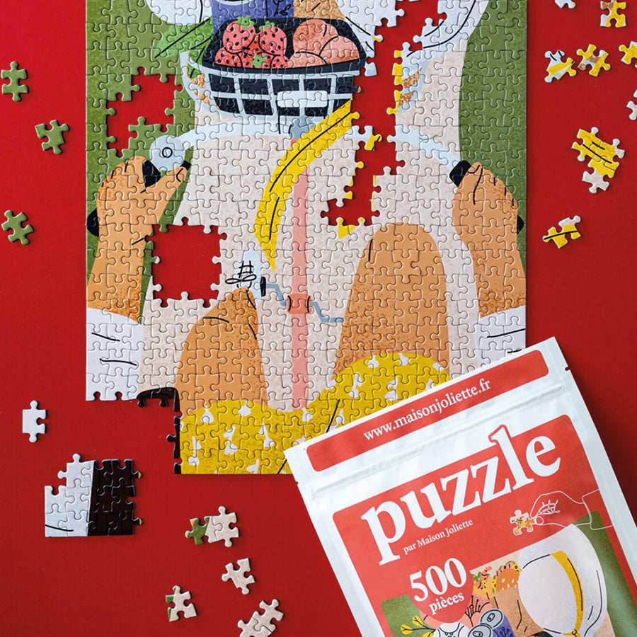 Puzzle de 500 pièces représentant une balade à vélo estivale.