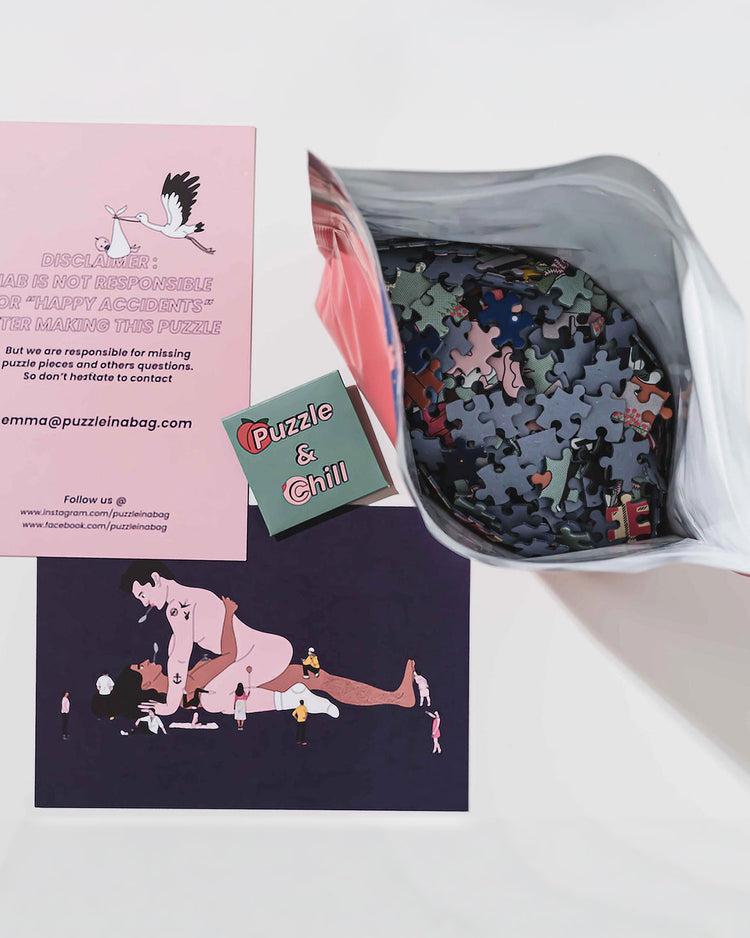 Puzzle Sexy avec motifs suggestifs en gros plan