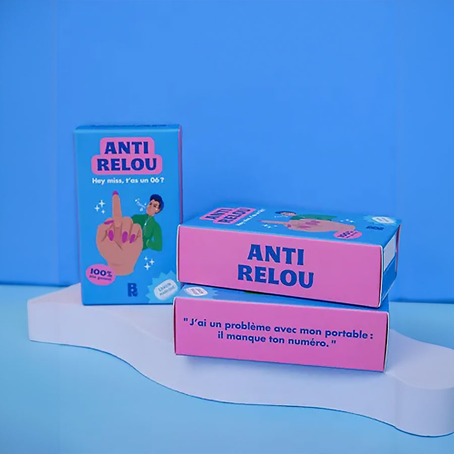 Savon anti-relou avec un design humoristique et coloré.