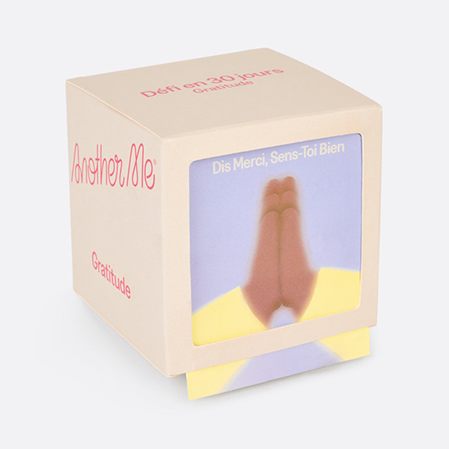 Couverture du défi de gratitude avec illustrations colorées.