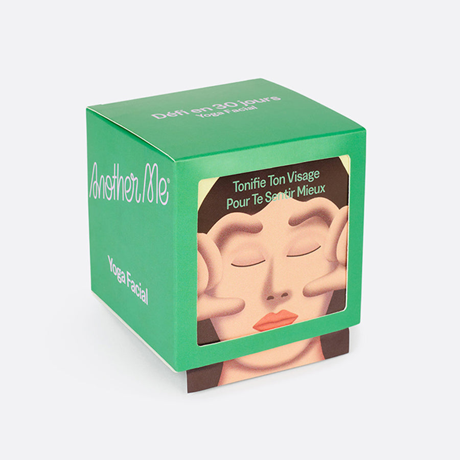 Illustration des défis de yoga visage avec exercices variés