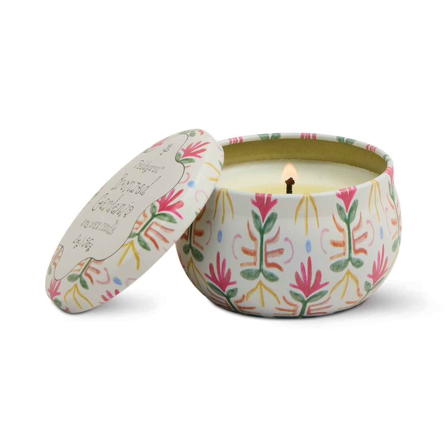Bougie tulipe Paddywax avec motif floral délicat