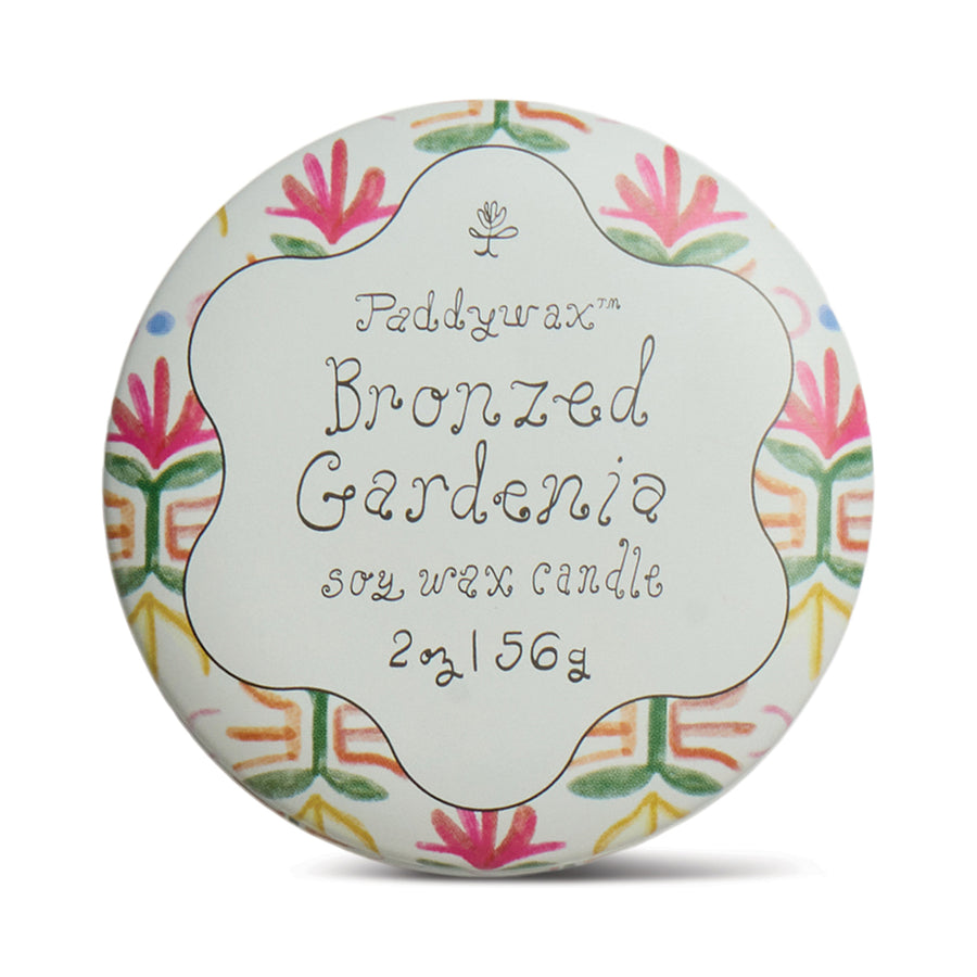 Bougie tulipe Paddywax avec motif floral délicat sur le verre
