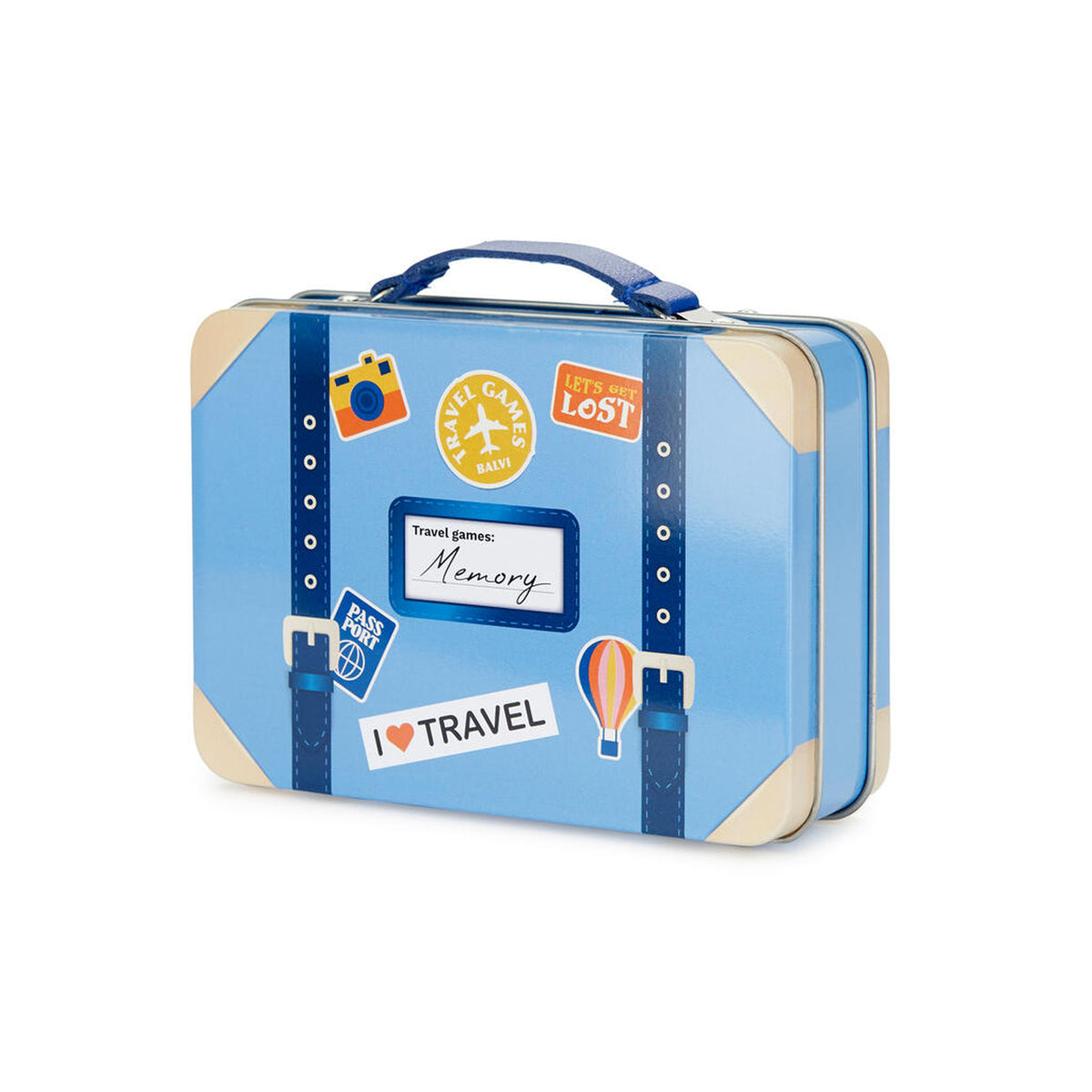 Mini-valise en métal du jeu de memory pour voyage