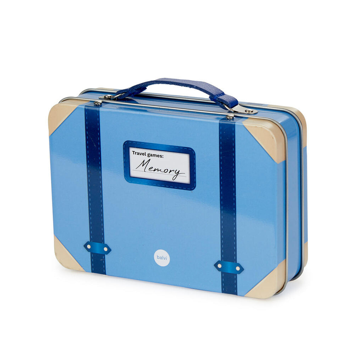 Mini-valise en métal pour jeu de memory, design voyage