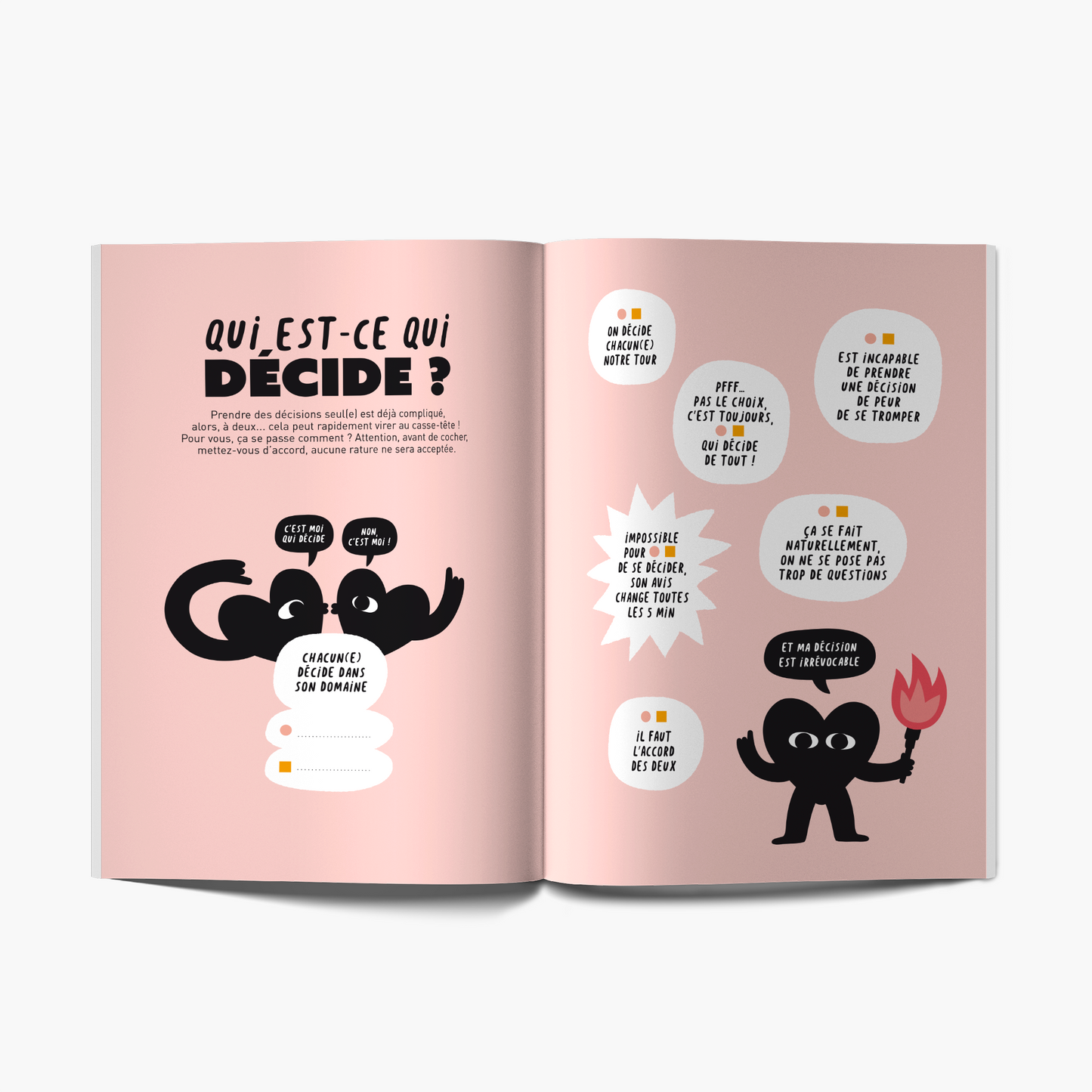 Livret à remplir avec couverture illustrée pour couples