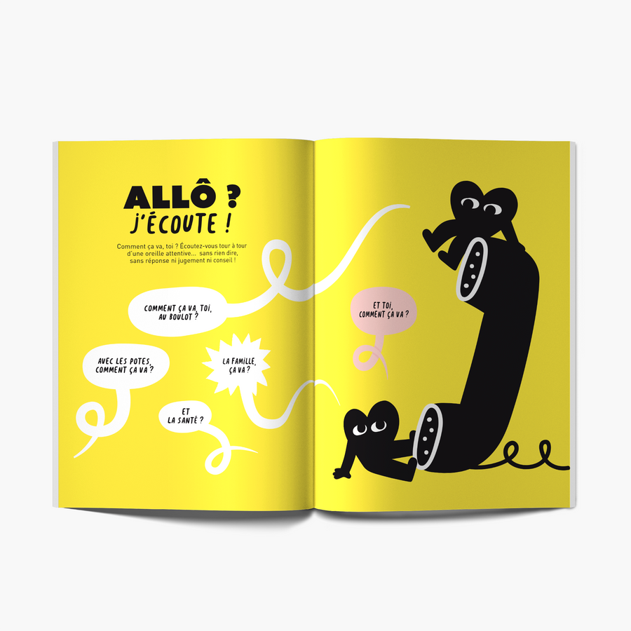 Livret à remplir pour couples, ouvert avec pages blanches