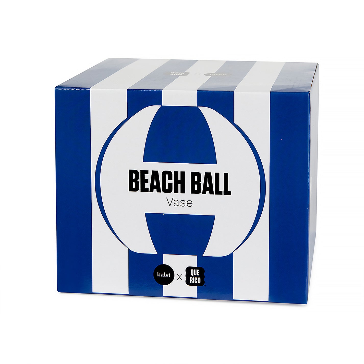 Vase en forme de ballon de plage avec rayures colorées