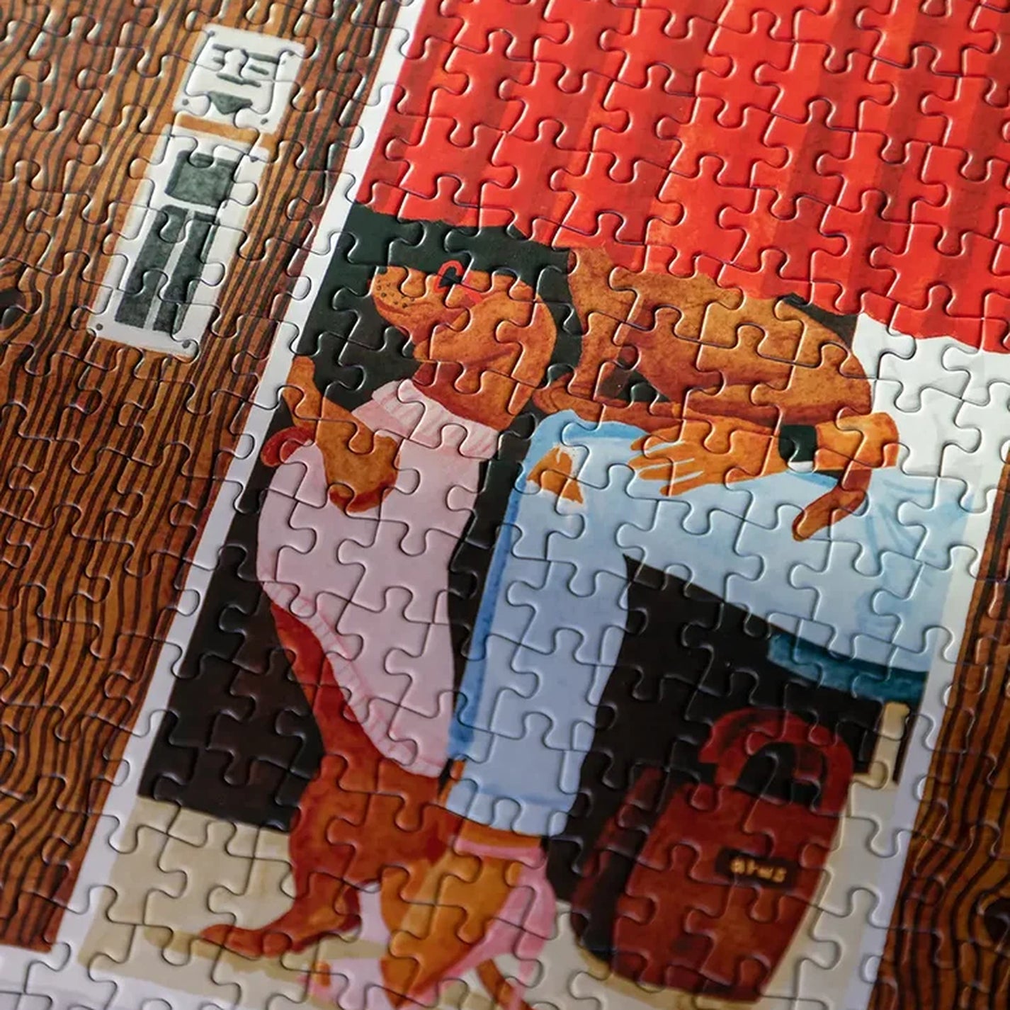 Détail du puzzle Fotomatic avec collage de photos rétro