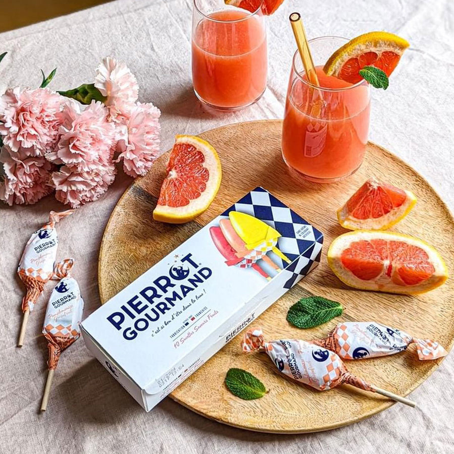 Etuis 10 sucettes saveur fruits Pierrot Gourmand