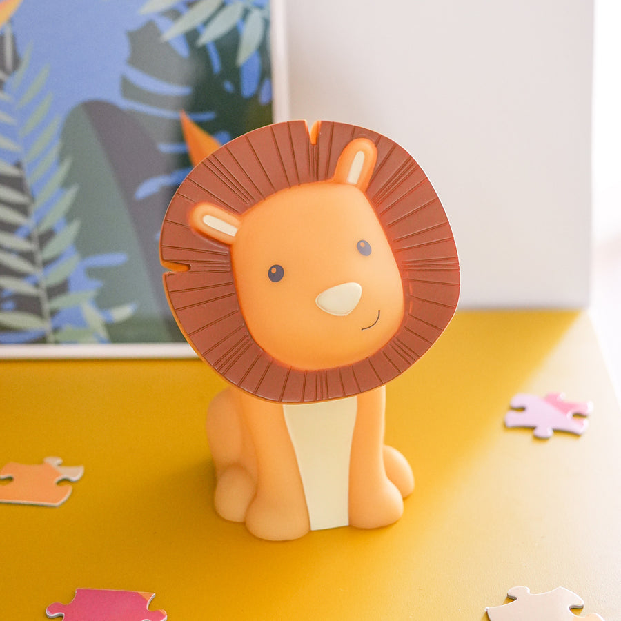 Veilleuse lion avec texture douce et lumière apaisante