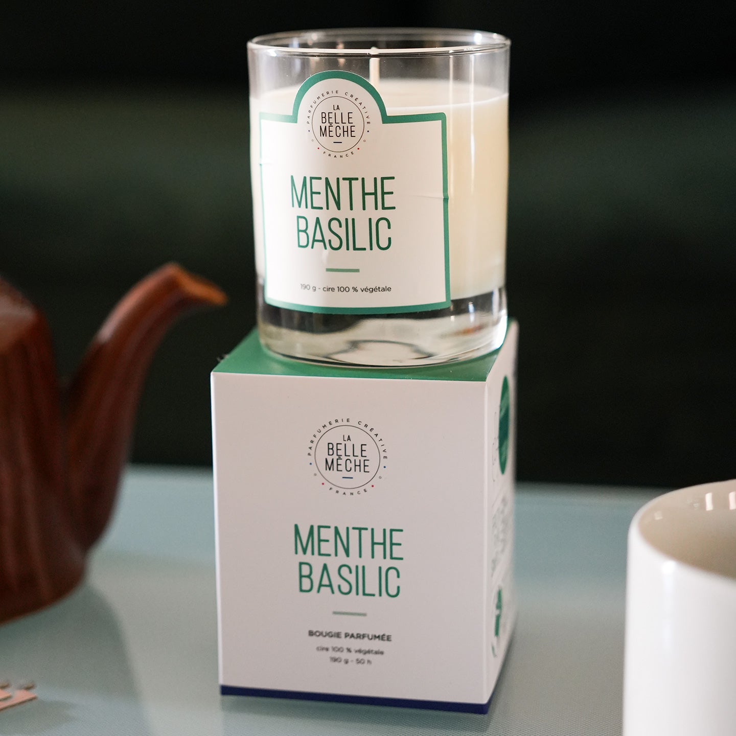 Une bougie Menthe Basilic - Mieux Que Des Fleurs