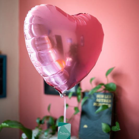 Ballon Coeur Rose Perle Mieux Que Des Fleurs